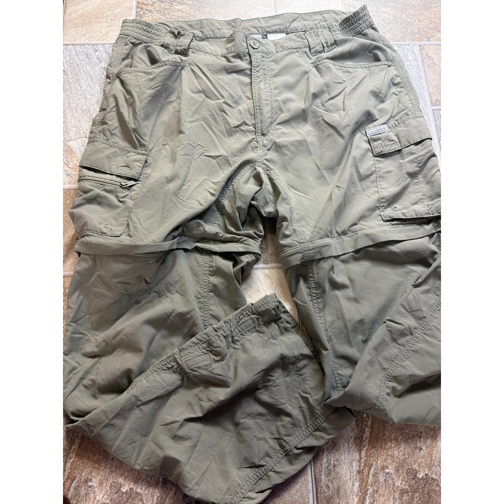 Columbia Titanium Convertible Hiking Pants Zip Off Legs Khaki XL‎